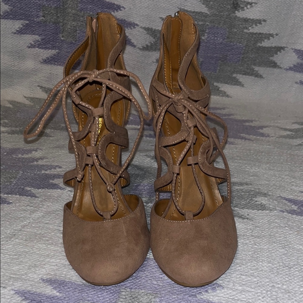 Elegant Brown Lace-Up Women's Shoes